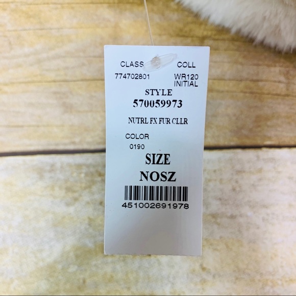 NEUTRAL FAUX FUR COLLAR STYLE: 570059973 Off white - Picture 3 of 4